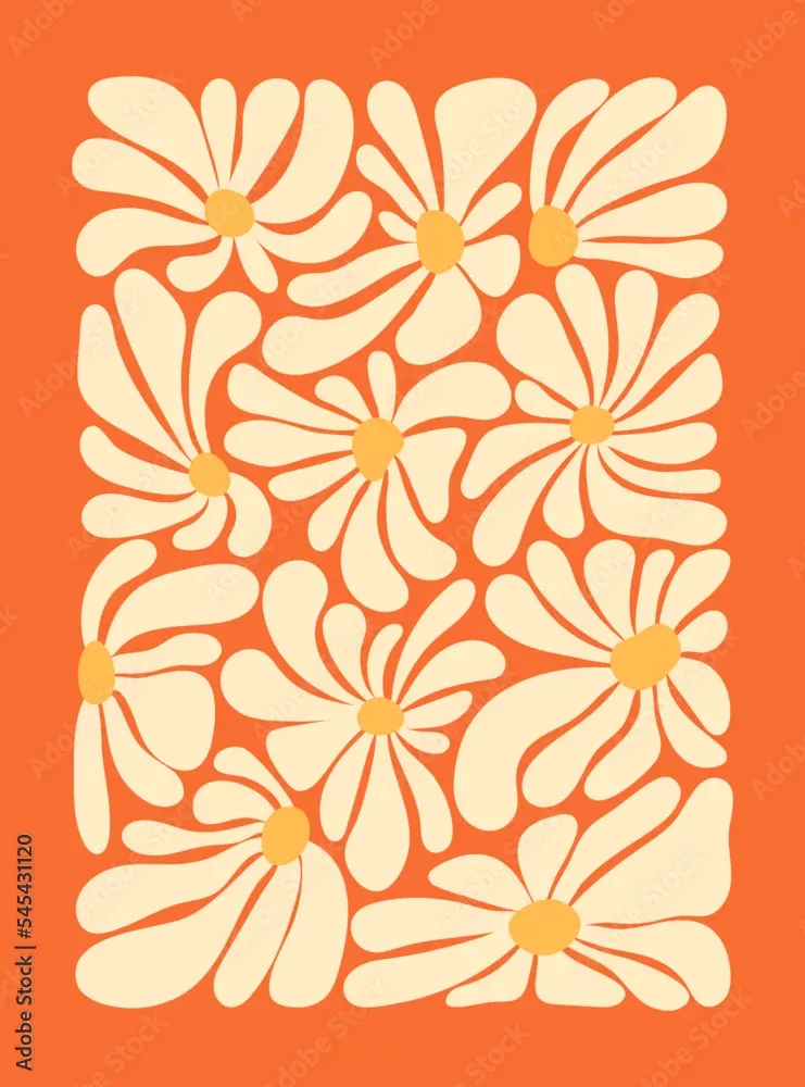 Retro Flower Power Design: 70s Groovy Vectors & Templates