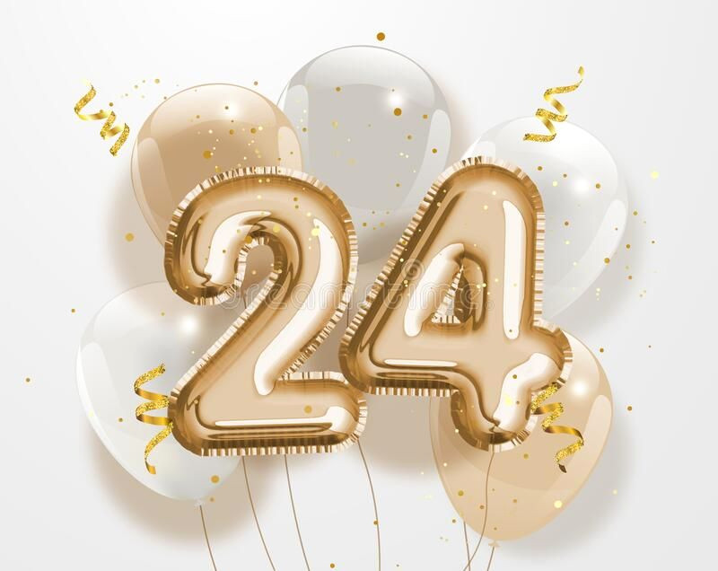 Gold Foil Balloons: Magical 24th Birthday Decor Idea