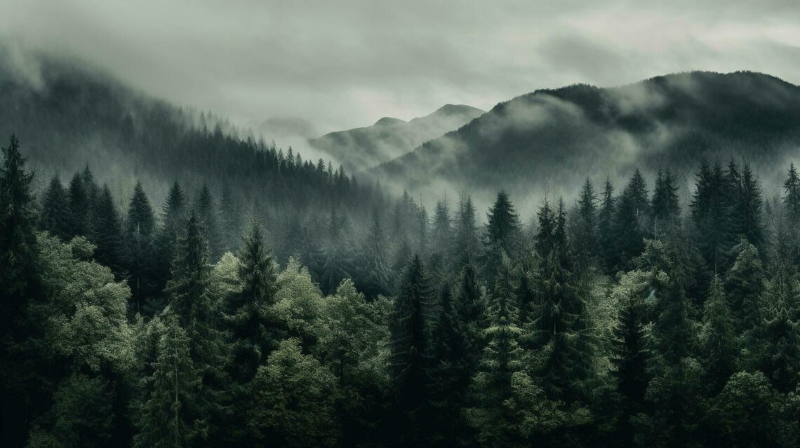 Free Autumn Forest in the Mountains (AI-Generated Image)