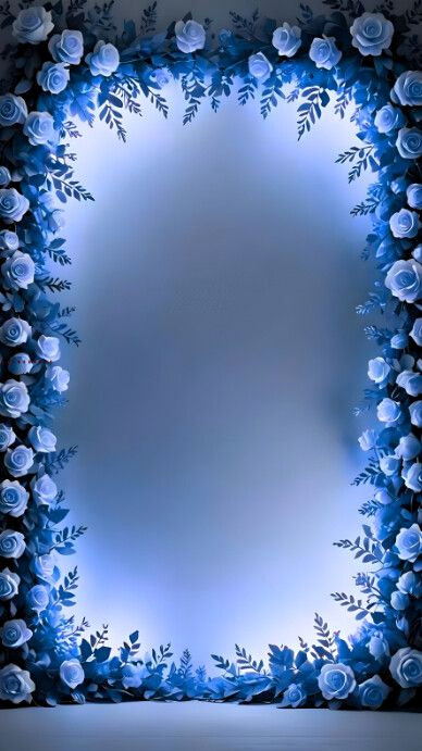 Boho Wedding Invitation Template in Elegant Blue Floral