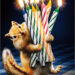 Adorable Chipmunk Birthday Candles Card