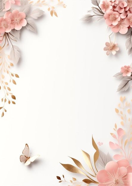 Ethereal Wedding Invitation Backdrops: Floral Bliss