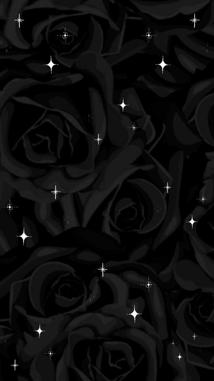 Ethereal Black Roses: Glittery Magic in Your Walls