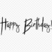 Transparent Birthday Png Text with Clear Background
