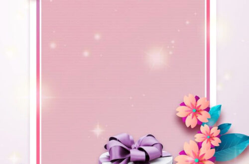 Free Flower Goddess Border Design for Girls’ Day Images