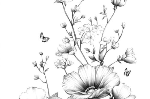 48 Vibrant Spring Florals: Digital Line Art Bundle