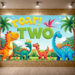 Roar into Fun: Colorful Jungle Dino Birthday Banner Roar into Fun: Colorful Jungle Dino Birthday Banner