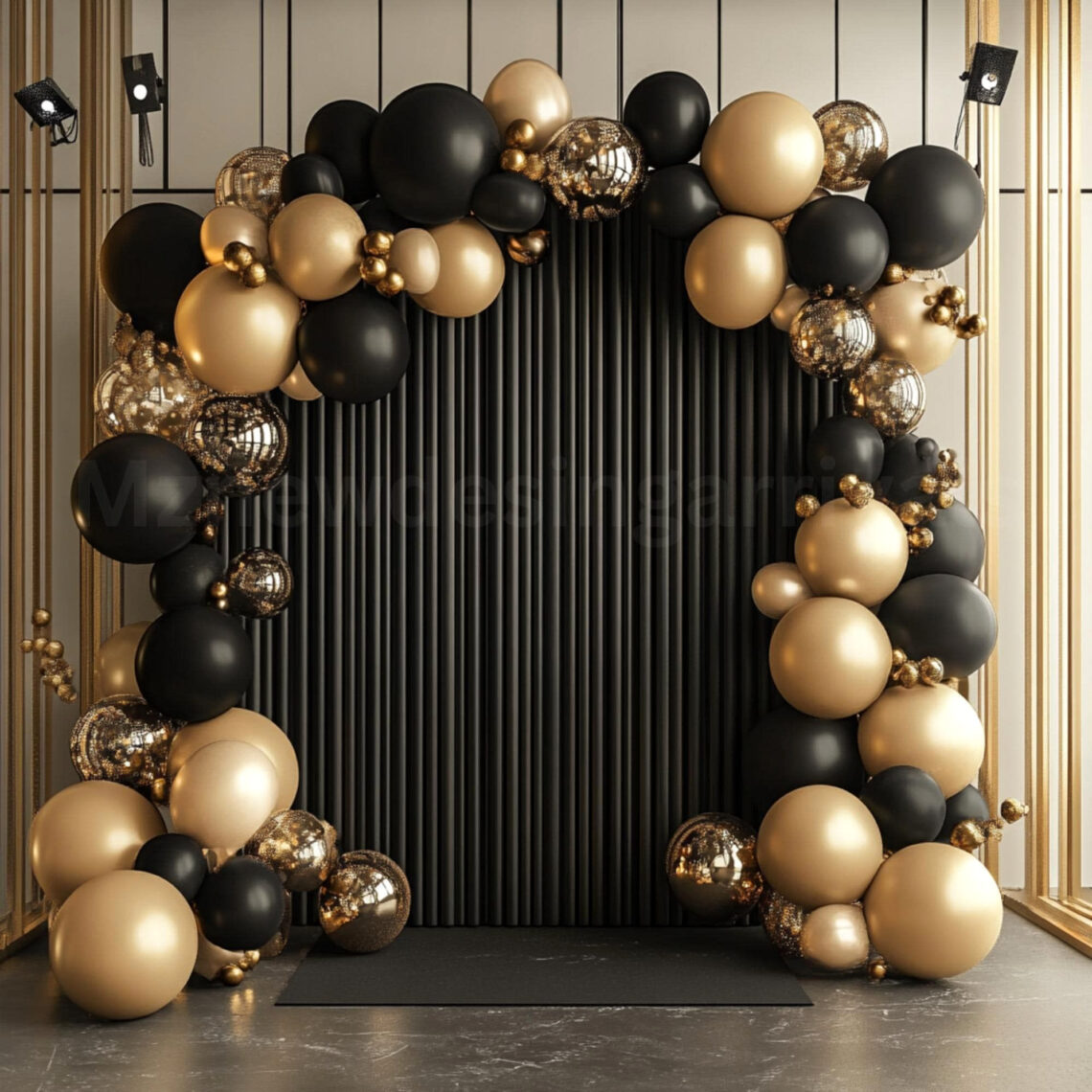 Instant Gold Birthday Photoshoot Backdrop (Download)