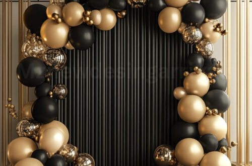 Instant Gold Birthday Photoshoot Backdrop (Download)