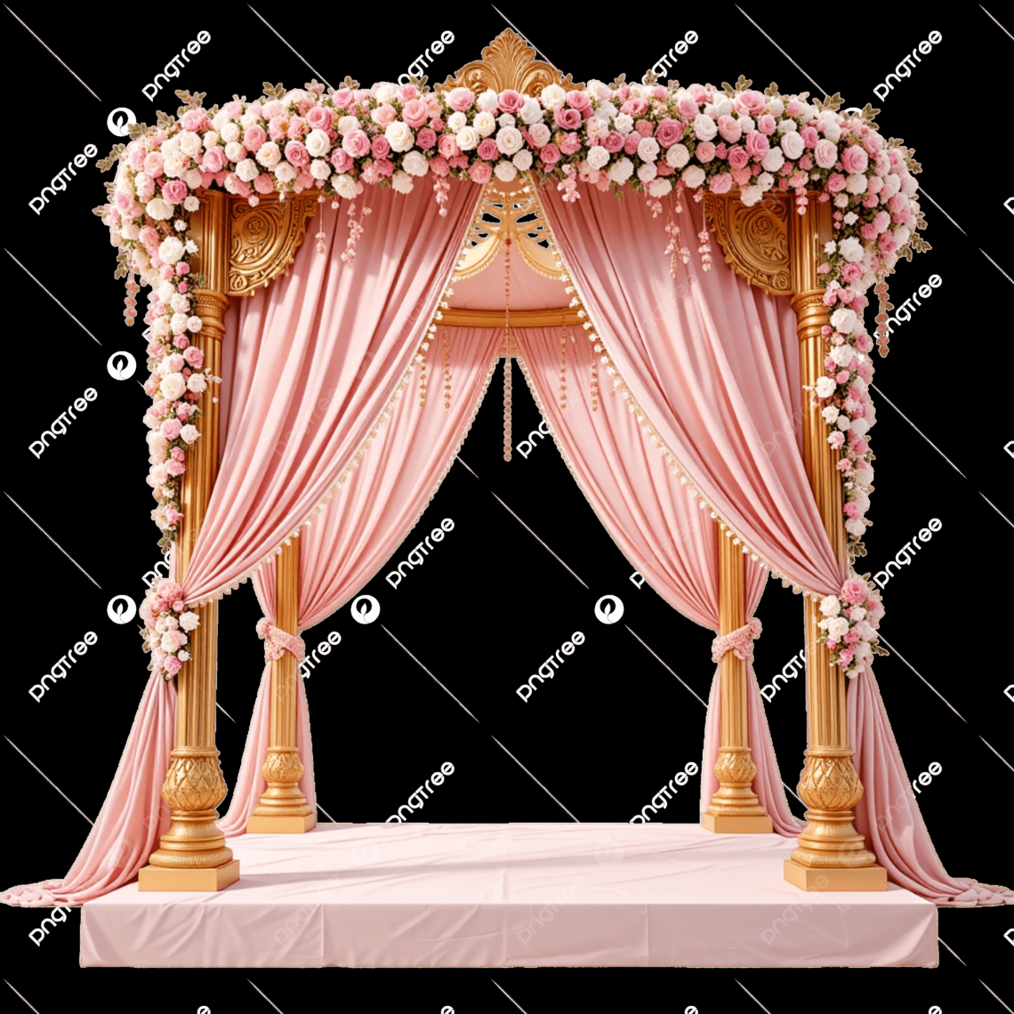 Hindu Wedding Mandap: Elegant Free Floral PNG Designs