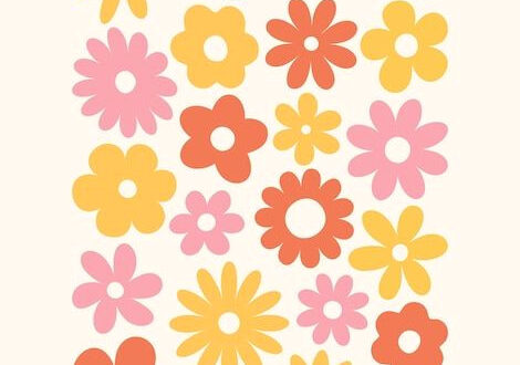 70s Daisy Floral Print — Retro Groovy Chic 70s Daisy Floral Print — Retro Groovy Chic