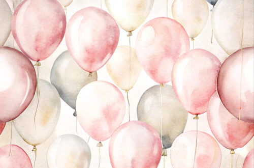 Birthday Balloon Pattern: Download Your Free Invite Backdrop