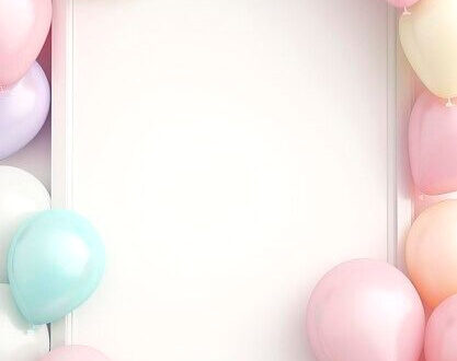Vibrant Balloons Pop Against Pastel perfection
