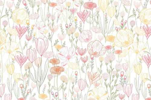 Bloom in Vibrant Hues: Muted Floral Wrap Pattern