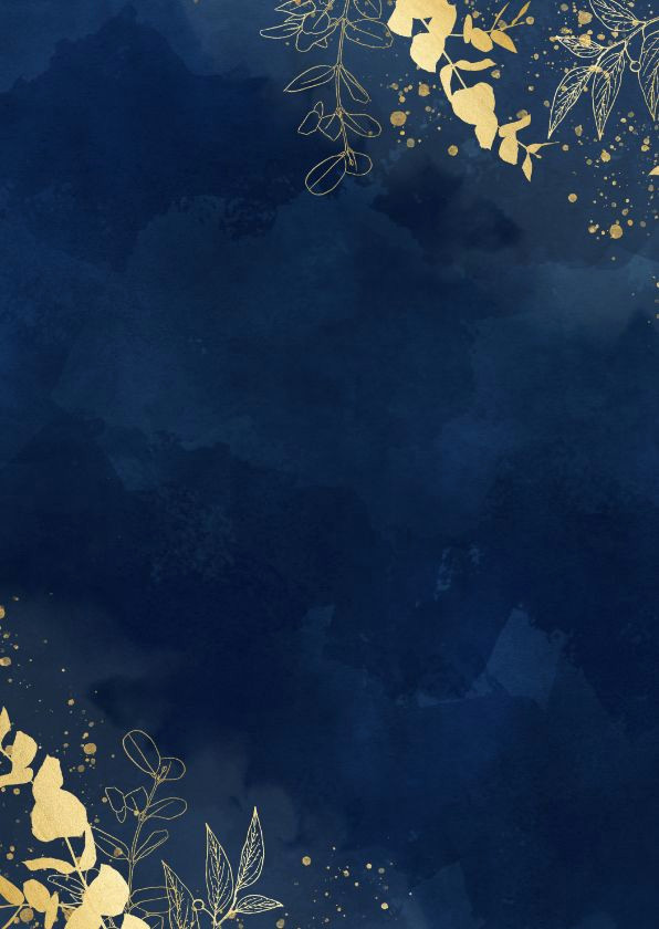 Elegant Blue Watercolor Wedding Invitation Design