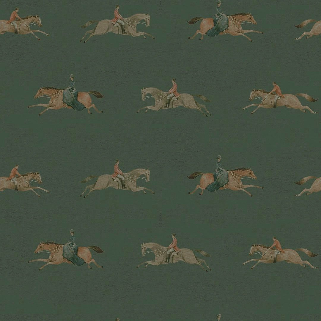 Pine Green Horse Racing Background