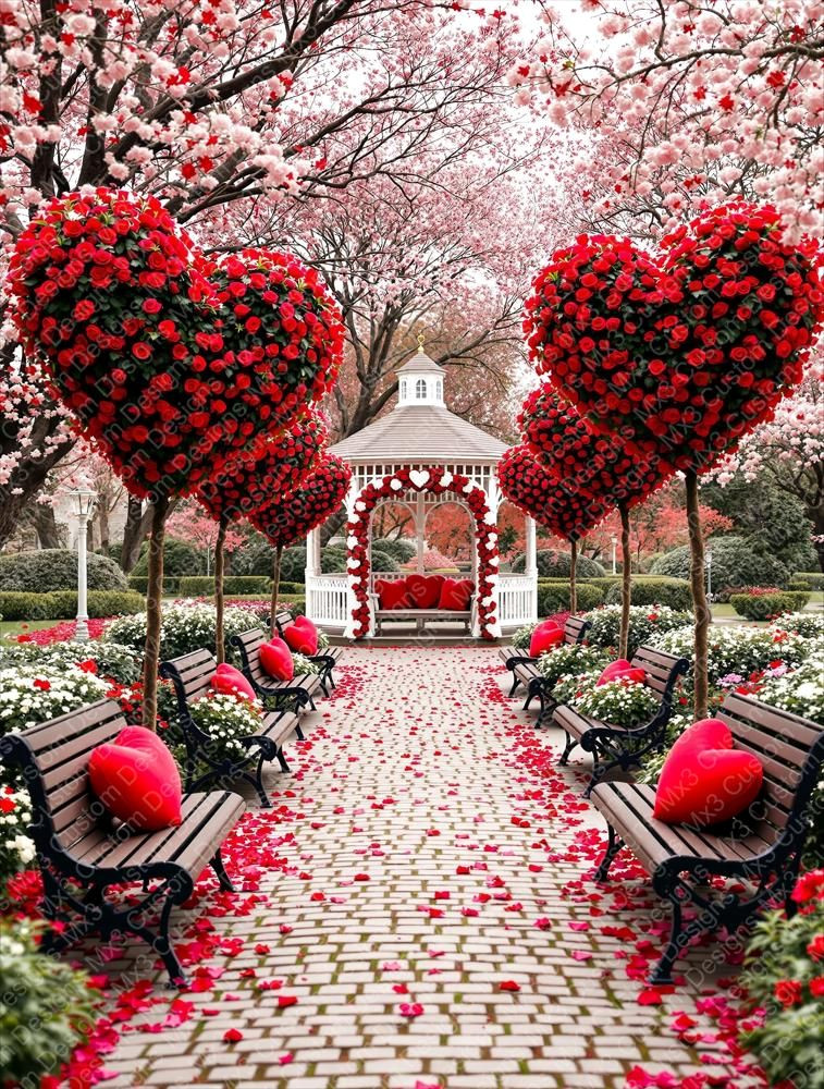 Romantic Valentine’s Day Digital Backdrop