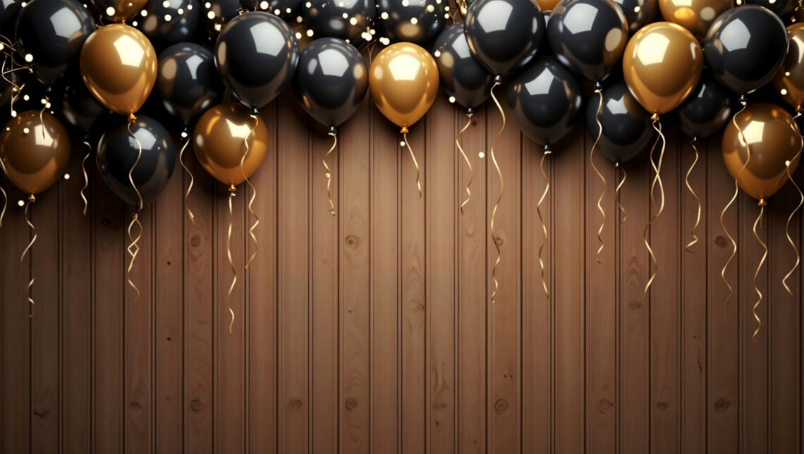 Golden Birthday Wishes on Wood