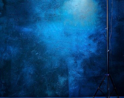 Stunning Blue Backdrop with Professional Spotlight