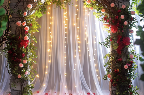Sparkle Your Wedding Day with a Magical Tulle Backdrop Sparkle Your Wedding Day with a Magical Tulle Backdrop