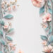 Ethereal Pastel Florals: Delicate Border Backgrounds for Wedding Invites