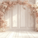 Dreamy Wedding Backdrop: Pink Floral Arch in Whimsical Whites