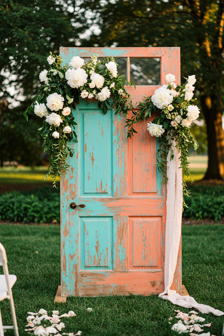 Whimsical Vintage Garden Weddings: 10 Rustic Backdrop Ideas