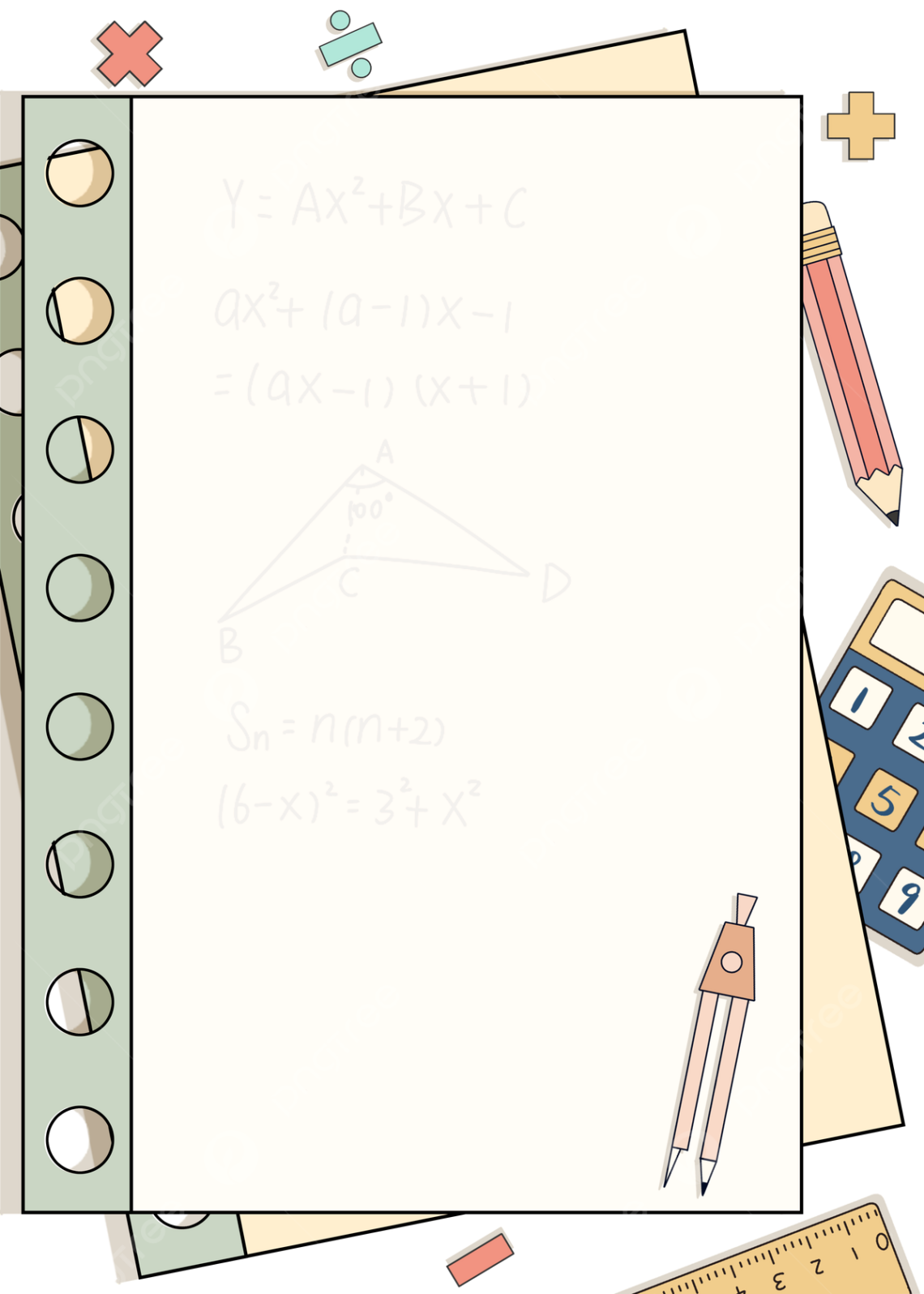 Free Hand-Drawn Math Backgrounds for a Clever Classroom