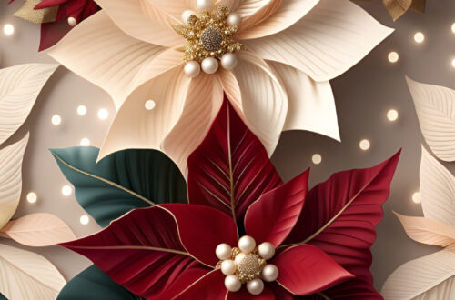 Dazzling Poinsettia Backgrounds