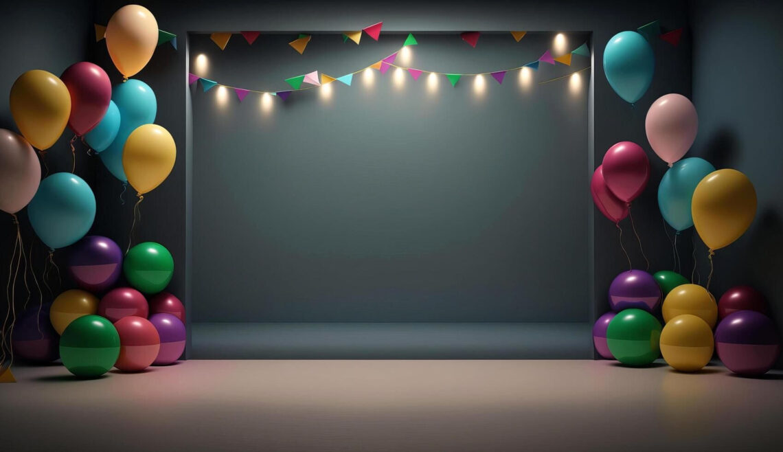 Free AI-Generated Birthday Backgrounds with Balloons