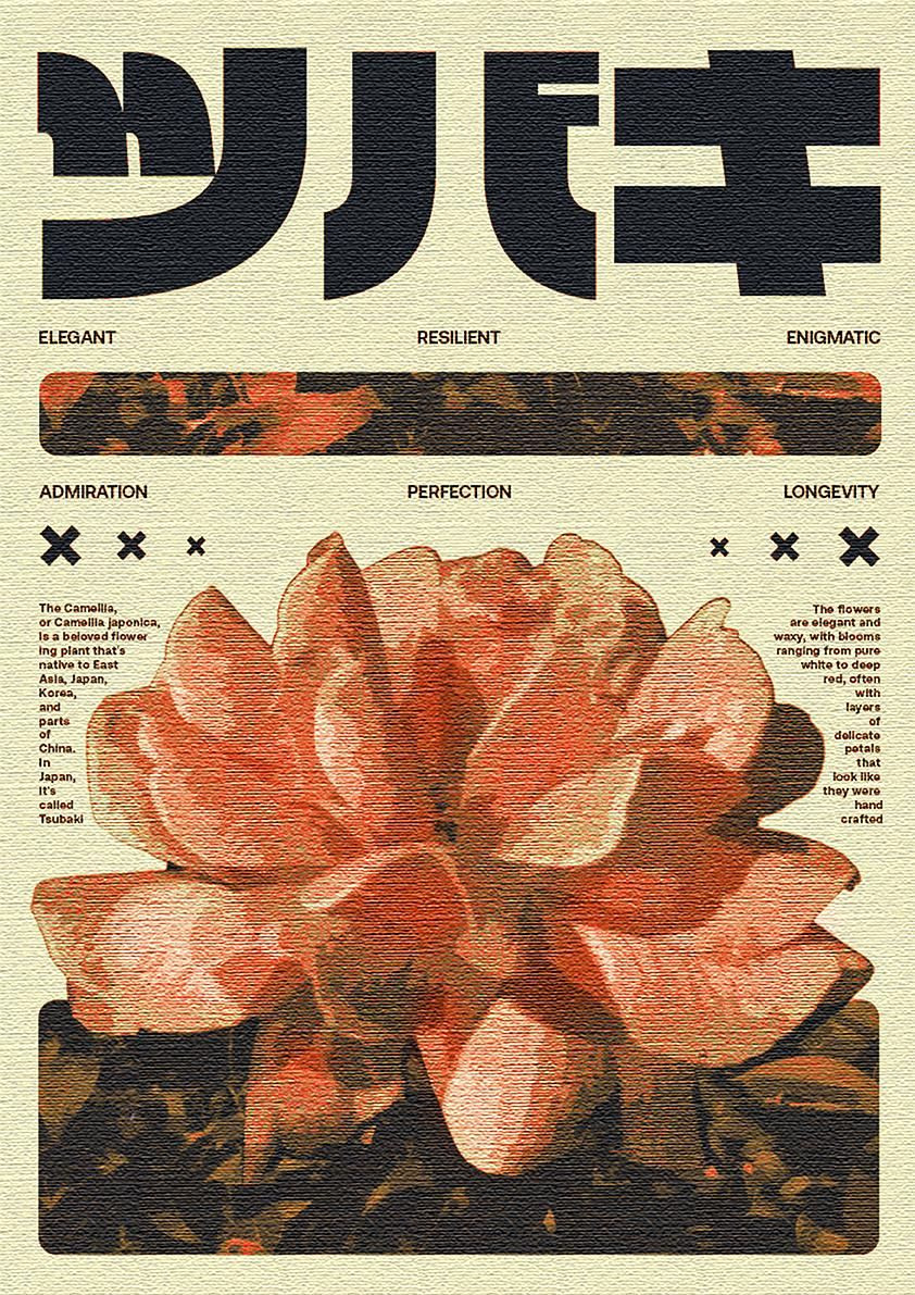 Elegant A3 Blossom Poster