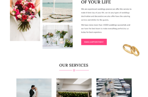 Dream Wedding Invitation Landing Page Design Freebies