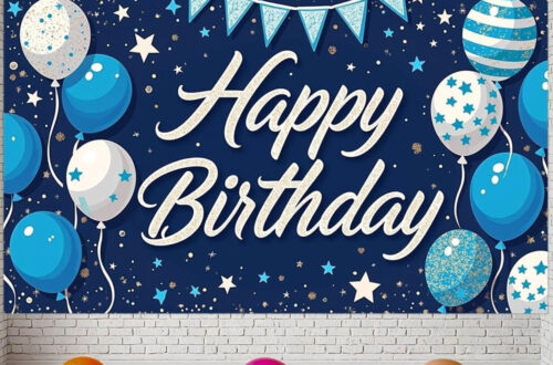 Dazzling Blue Birthday Backdrop for Unforgettable Parties Dazzling Blue Birthday Backdrop for Unforgettable Parties