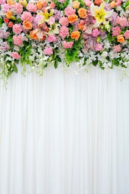 Crisp Romance: Elegant Floral Backdrops