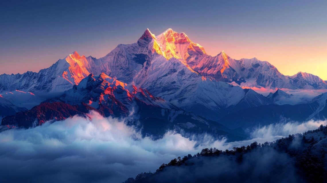 Free Download: Majestic Mountain Covered in Clouds