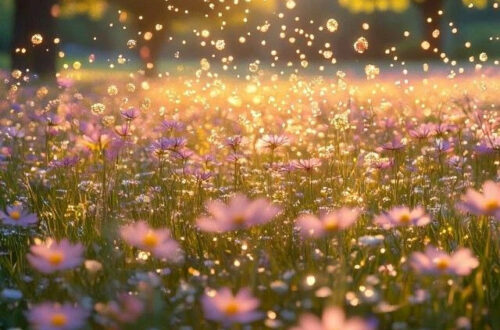 Golden Fields Sparkle with Light