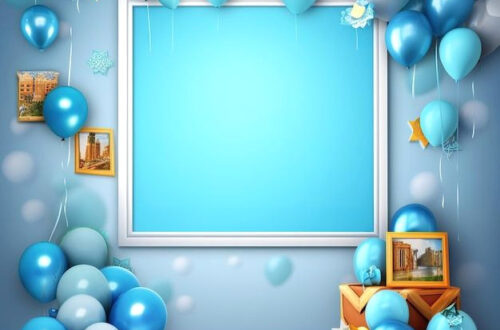 Balloons, Colors & Joy: AI-Generated Baby Shower Background Balloons, Colors & Joy: AI-Generated Baby Shower Background