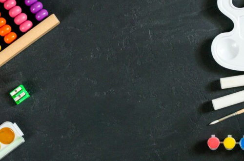 School Essentials on a Dark Board: A Classic Education Theme School Essentials on a Dark Board: A Classic Education Theme