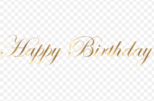 Golden Happy Birthday PNG with Clear Background Golden Happy Birthday PNG with Clear Background