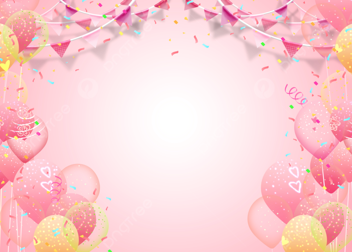 Pink Gradient Birthday Party Background