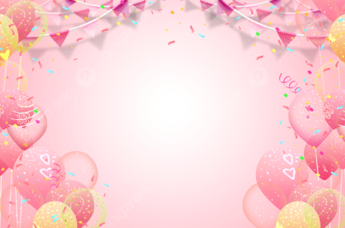 Pink Gradient Birthday Party Background
