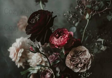 Mysterious Dark Florals: Gothic Roses Wall Art