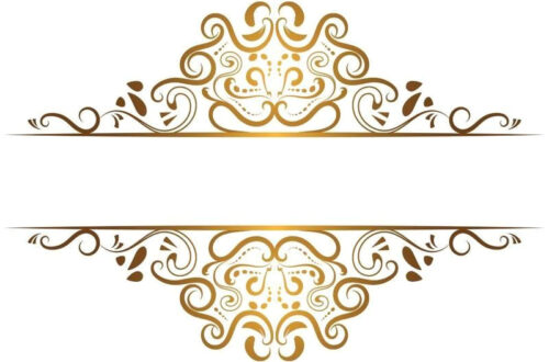 Golden Luxury Wedding Invitation Frames (Free AI-Generated PNG)