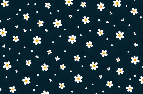 Blue Blooms in Darkness