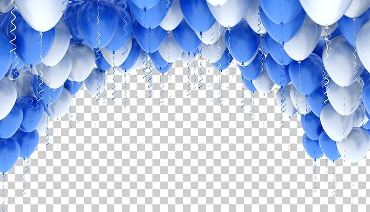 Birthday Balloon Magic in Vibrant Blue