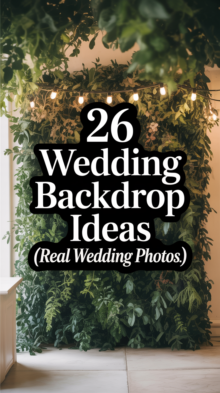 Dream Wedding Backdrops To Steal