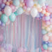 Soft Pastel Birthday Backdrop: Instant Download