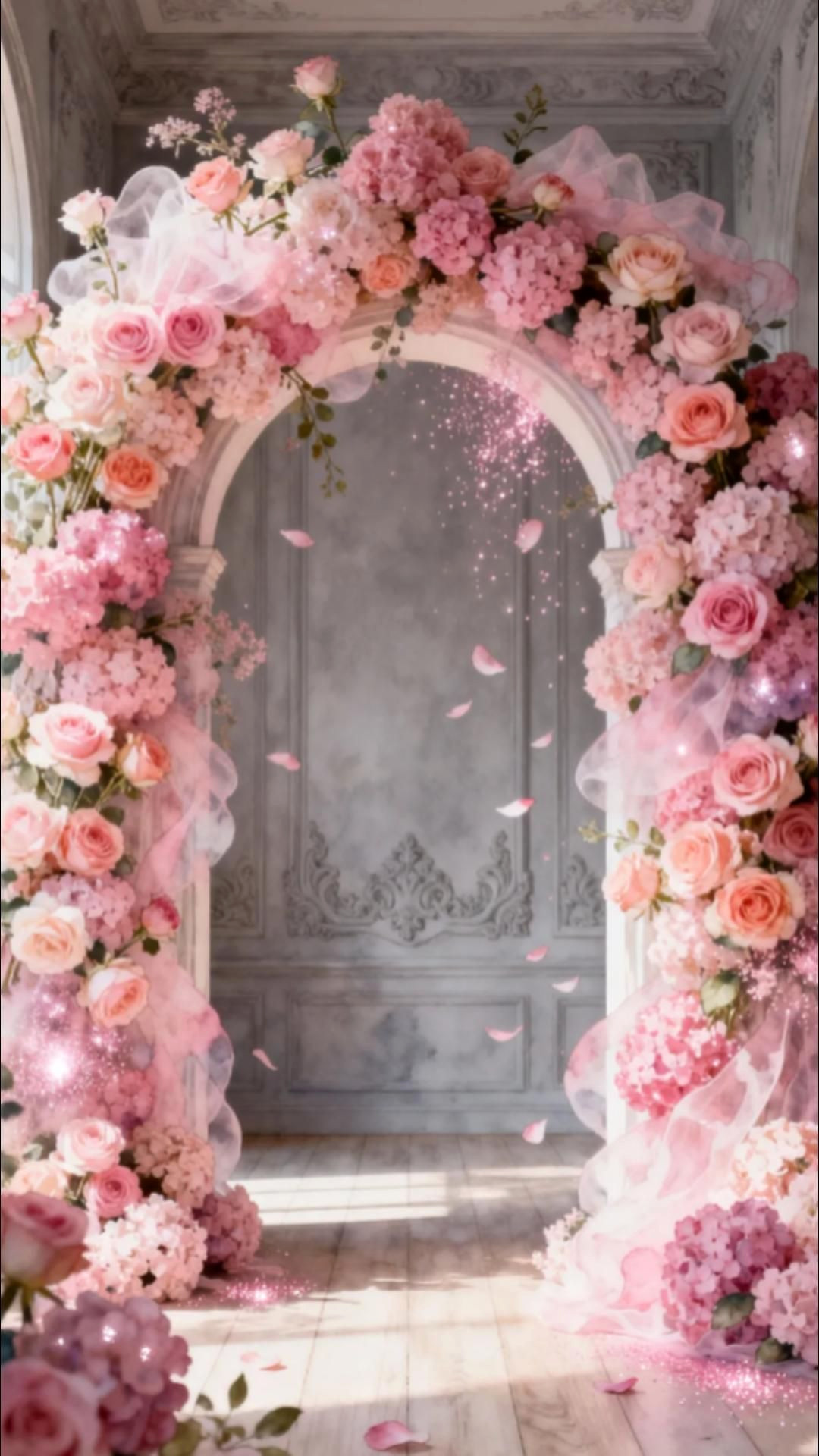 Blooming Beauty Wall in Soft Pink Hues