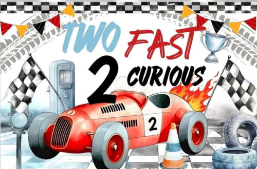 Racing into 2! Adorable Backdrop for 2-Year-Old Girl’s Speedy Birthday Celebration