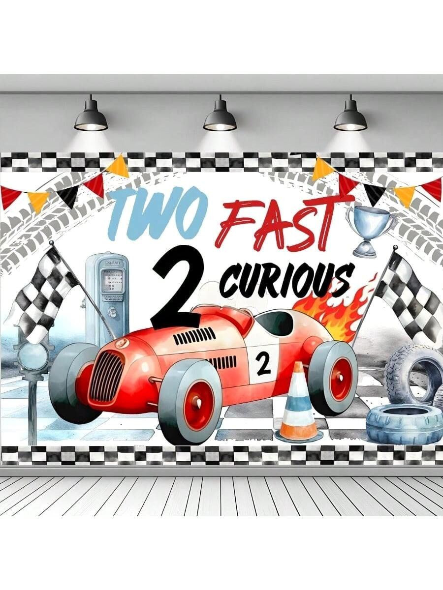Racing into 2! Adorable Backdrop for 2-Year-Old Girl’s Speedy Birthday Celebration